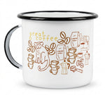 Caneca Esmaltada Marrom Little Bean 370ml